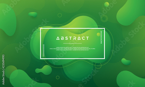 Trendy Liquid color background. Modern green background. Modern Futuristic liquid design element