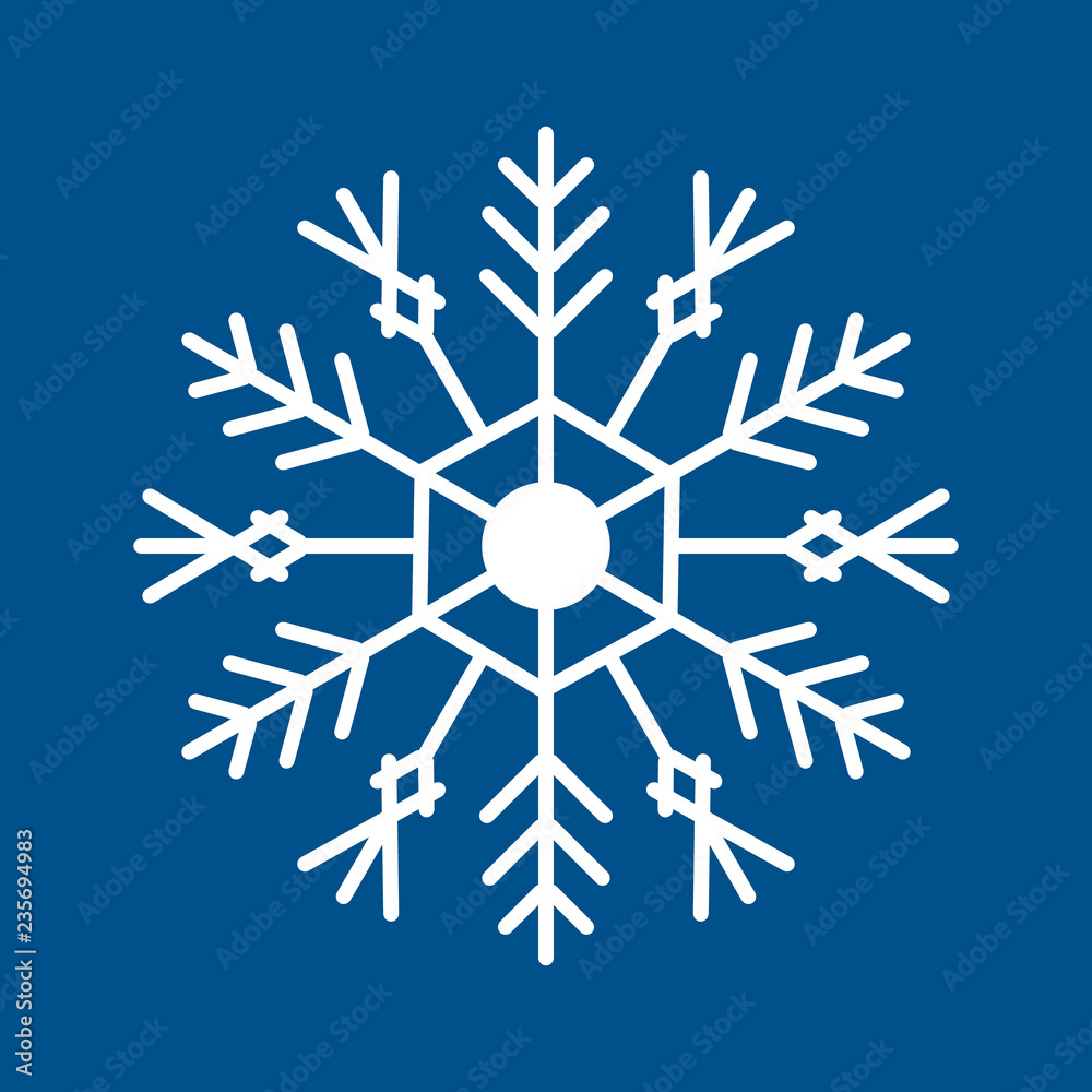 Snowflake winter vector. Blue crystal element. Snowflake winter vector. Blue crystal element.