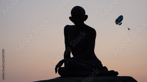 silhouette de Gandhi