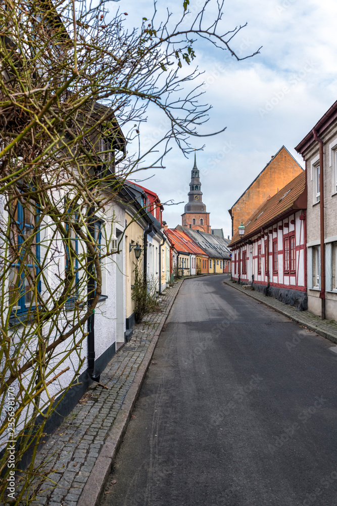 Old architecture in Ystad in Sweden