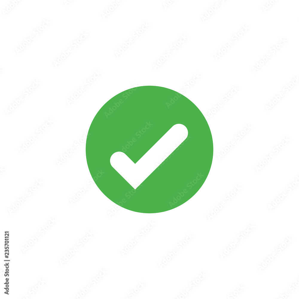 Vector check mark icon isolated. Approve symbol. Element for design logo mobile app interface card or website Vector check mark icon isolated. Approve symbol. Element for design logo mobile app interface card or website