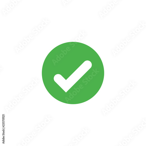 Vector check mark icon isolated. Approve symbol. Element for design logo mobile app interface card or website