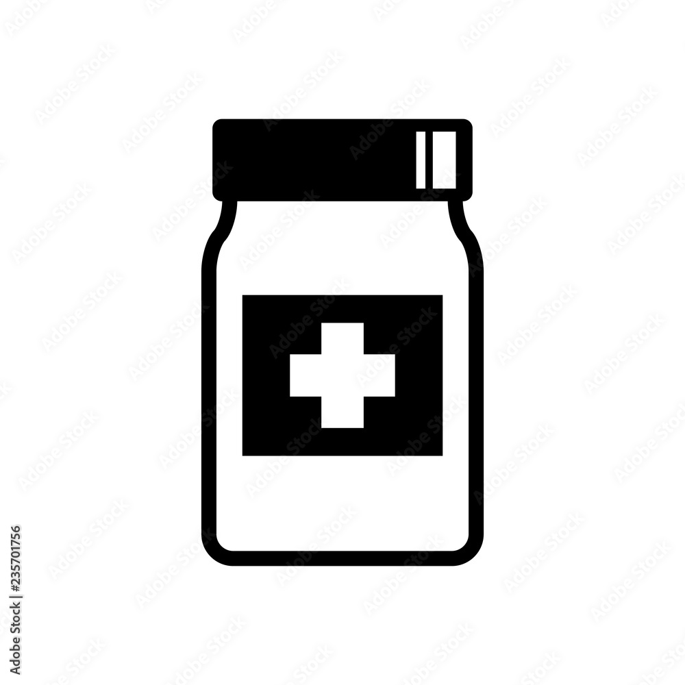 Obraz premium Medicine vector icon on white background