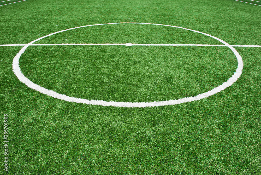 Soccer field with textured background grass