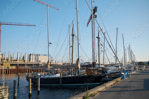 Copenhagen, Denmark - October 11, 2018 : View of The New Kastrup Yacht Harbour