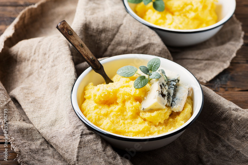 polenta with gorgonzola photo