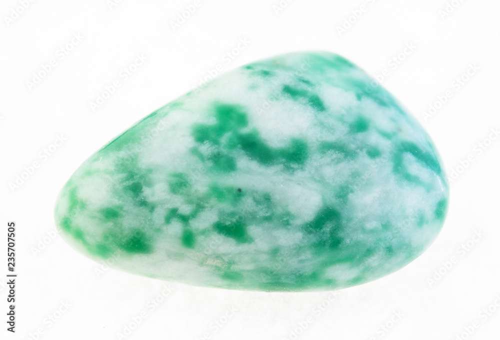 polished amazonite (amazon stone) gem on white polished amazonite (amazon stone) gem on white