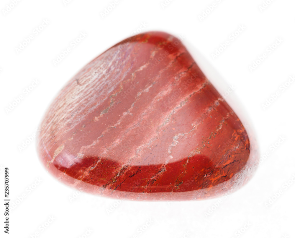 tumbled red jasper gemstone on white tumbled red jasper gemstone on white