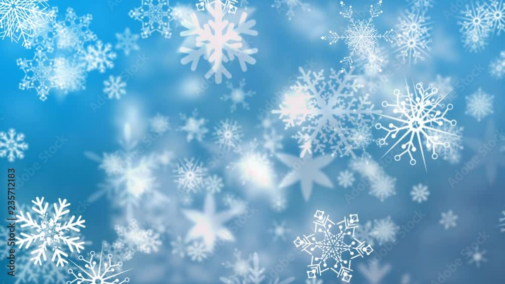 Snowflakes falling