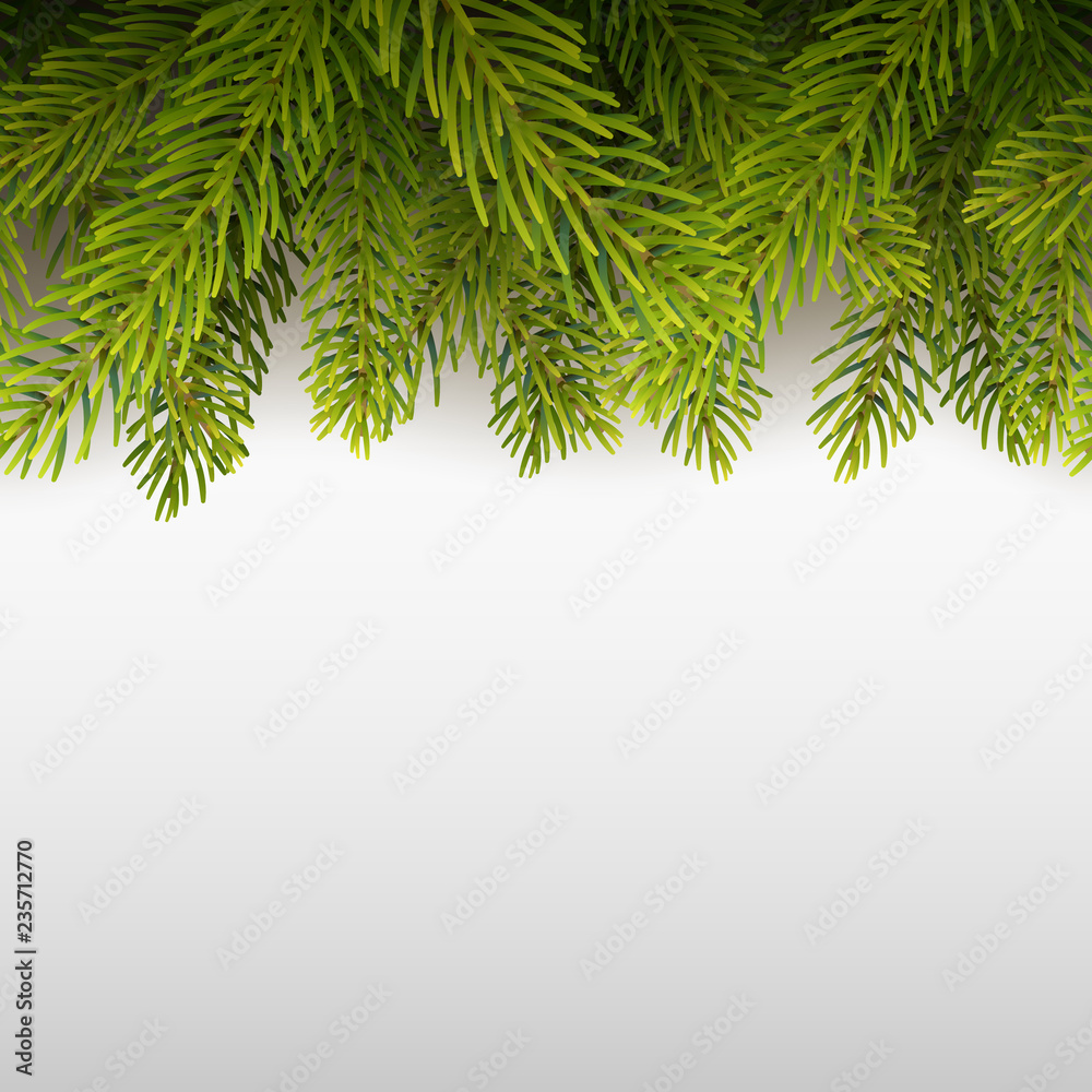 Vector realistic seamless background with Christmas tree. Vector realistic seamless background with Christmas tree.