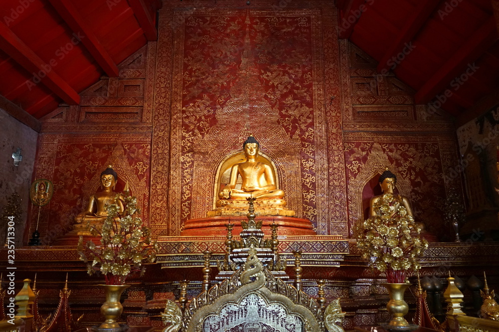 buddha statue in temple in thailand