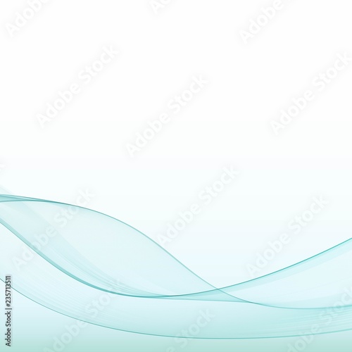 blue color smoke wave transparent abstract smooth vector lines. eps 10