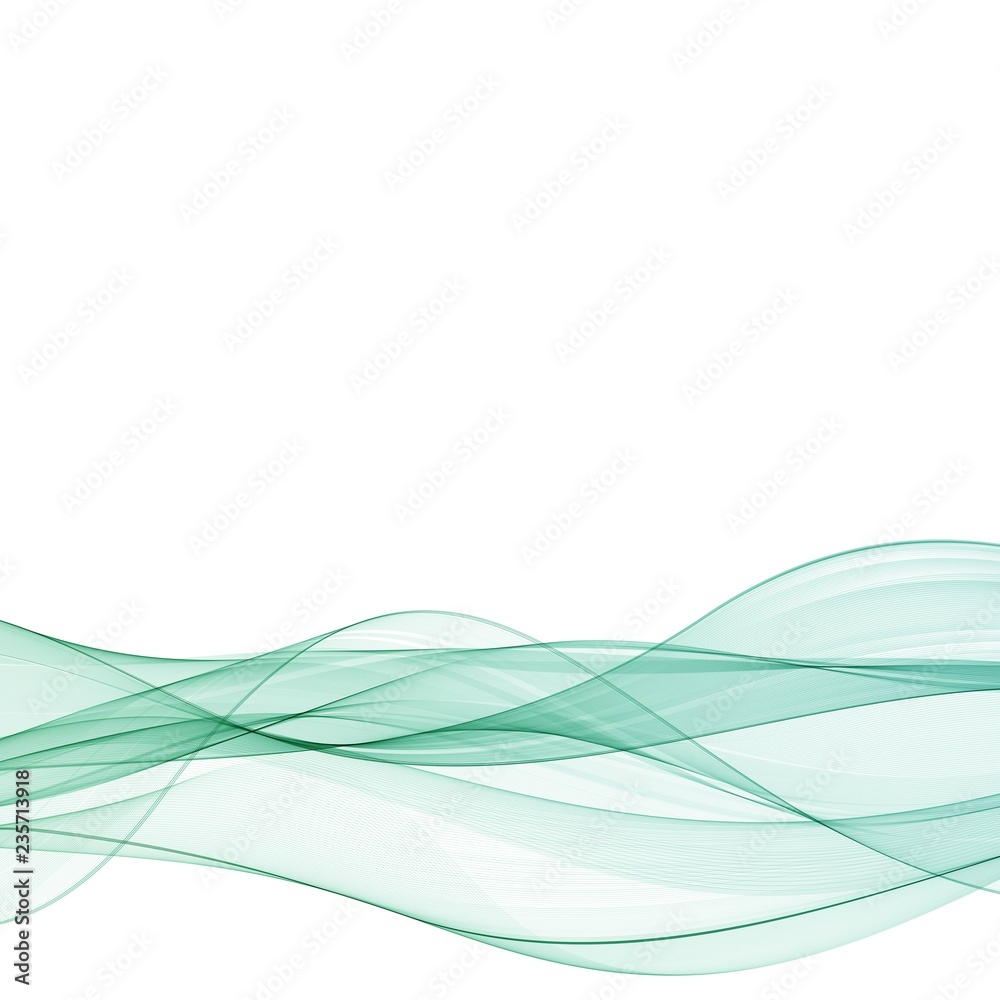 Green wave on white background.Abstract transparent wave background Green wave on white background.Abstract transparent wave background