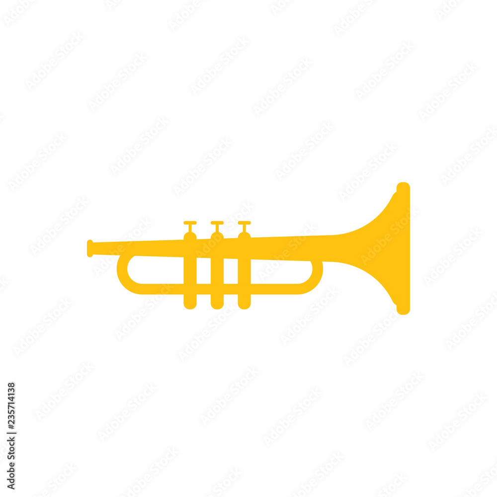 Trumpet yellow graphic design template vector illustration Trumpet yellow graphic design template vector illustration