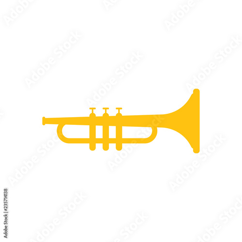 Trumpet yellow graphic design template vector illustration