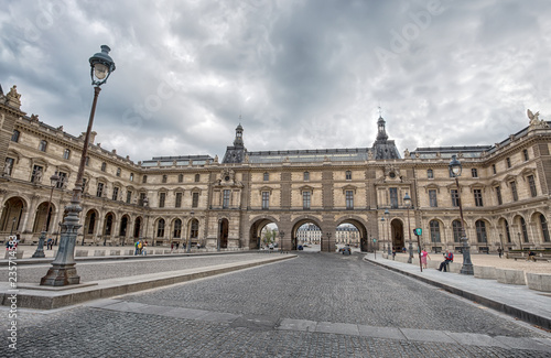 PARIS, FRANCE, SEPTEMBER 6, 2018 - Place Du Corousel (Corousel Square) near Louvre Musuem in Paris, France