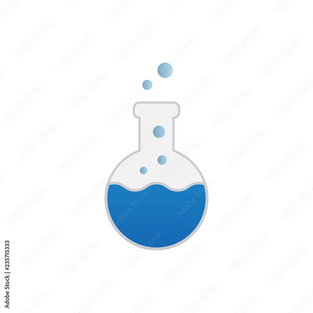 Lab flask tube graphic design template vector illustration