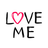 Love me message for valentine's day designs.