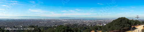 panoramic view of the Oakland and San Francisco 