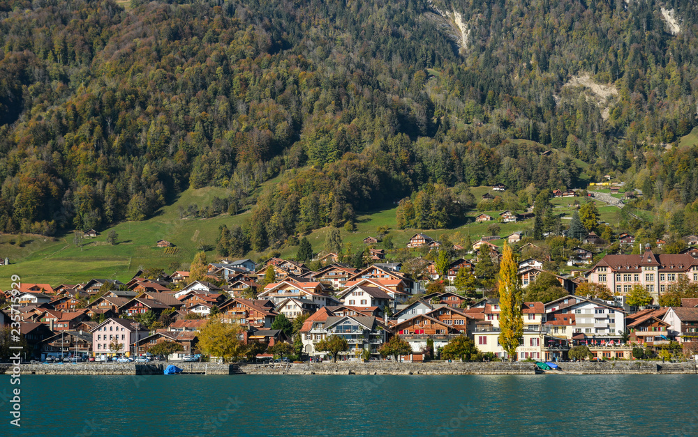 Beautiful scenery of Lake Brienz, Switzerland