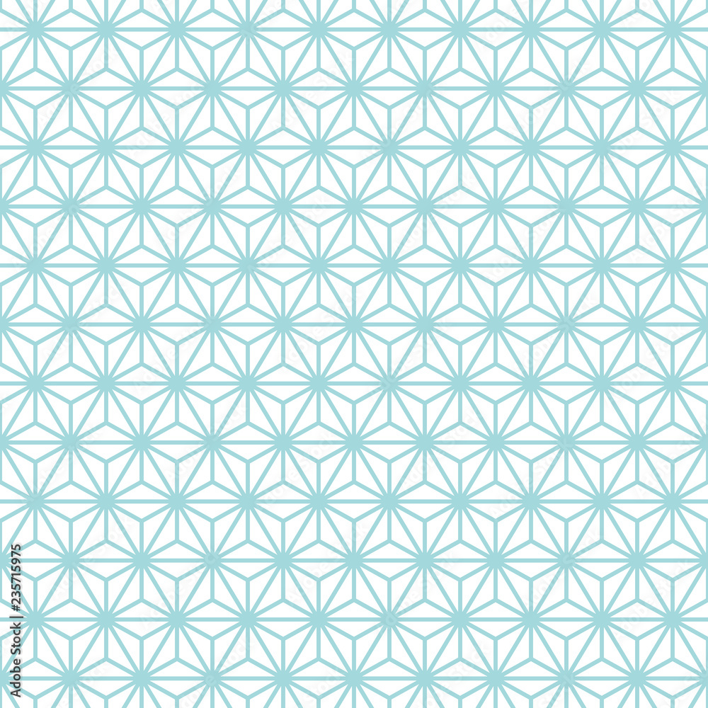 Seamless Pattern Stars Retro Turquoise