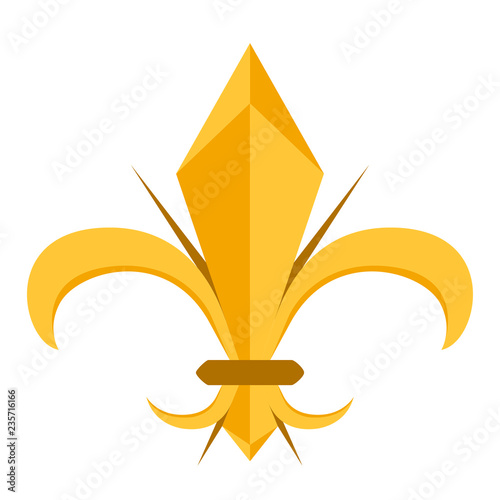 Golden fleur de lys symbol. Vector illustration design