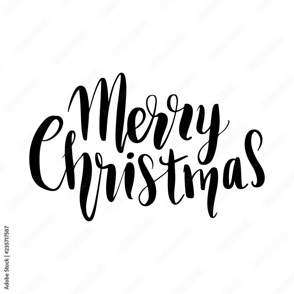 Vector hand drawn lettering phrases. Merry Christmas and Happy New Year Vector hand drawn lettering phrases. Merry Christmas and Happy New Year