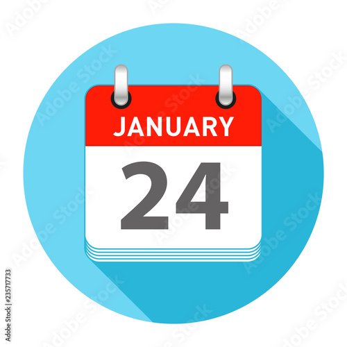 January 24 Single Day Calendar Style