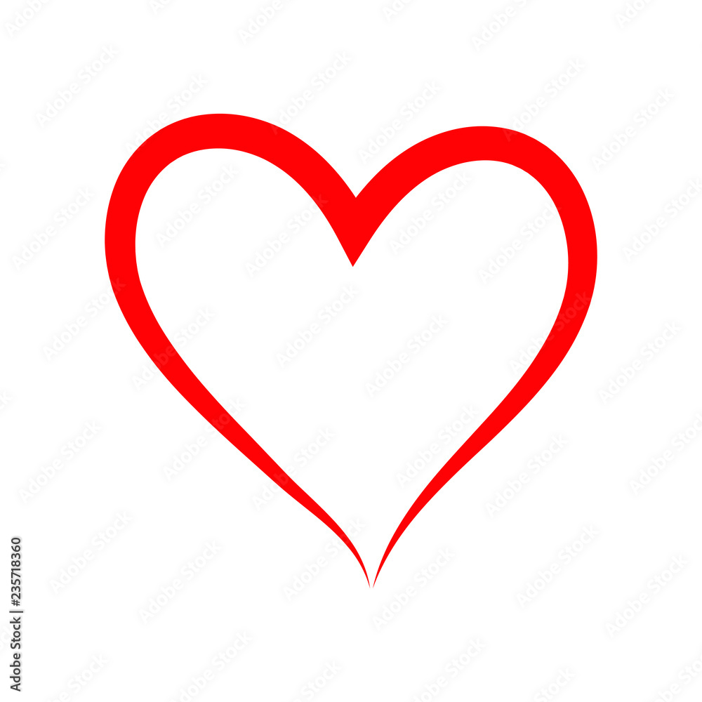 Hand drawn heart vector icon Hand drawn heart vector icon