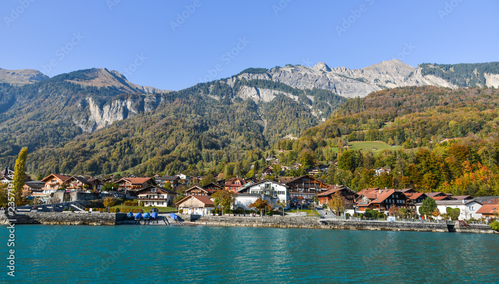 Beautiful scenery of Lake Brienz, Switzerland