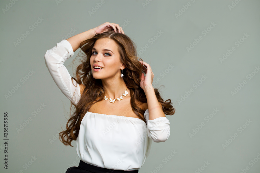 Beauty portrait of young attractive woman