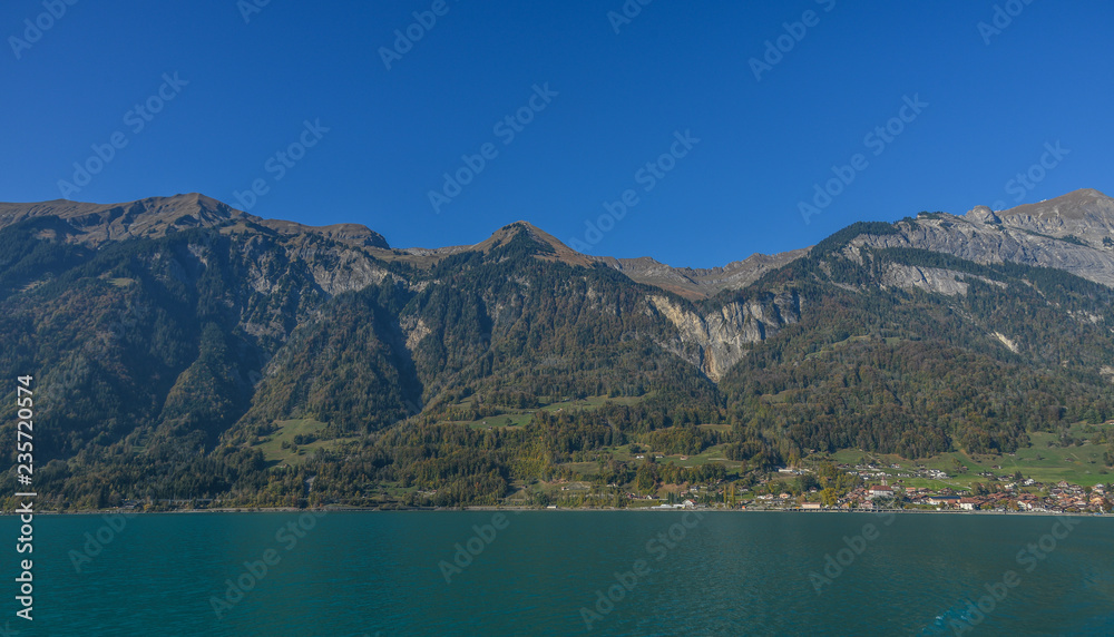 Beautiful scenery of Lake Brienz, Switzerland