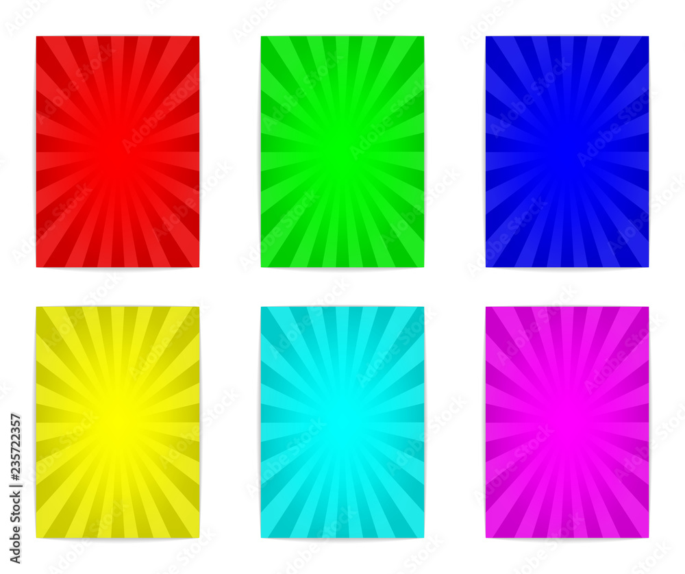 Six colorful poster Six colorful poster
