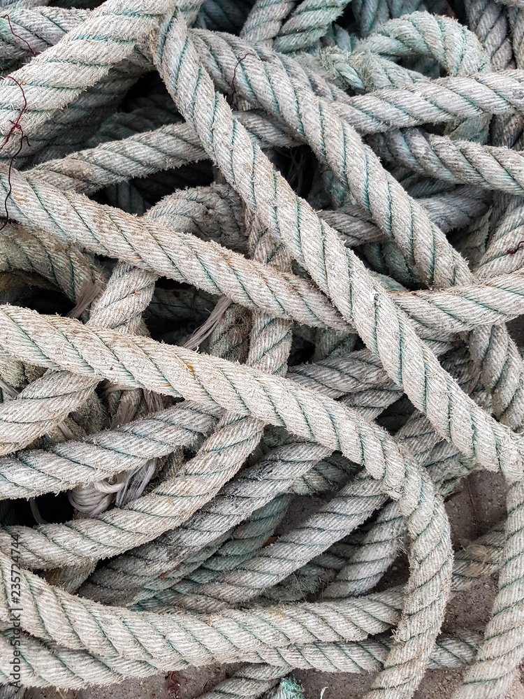 Fishing net in the port Fishing net in the port