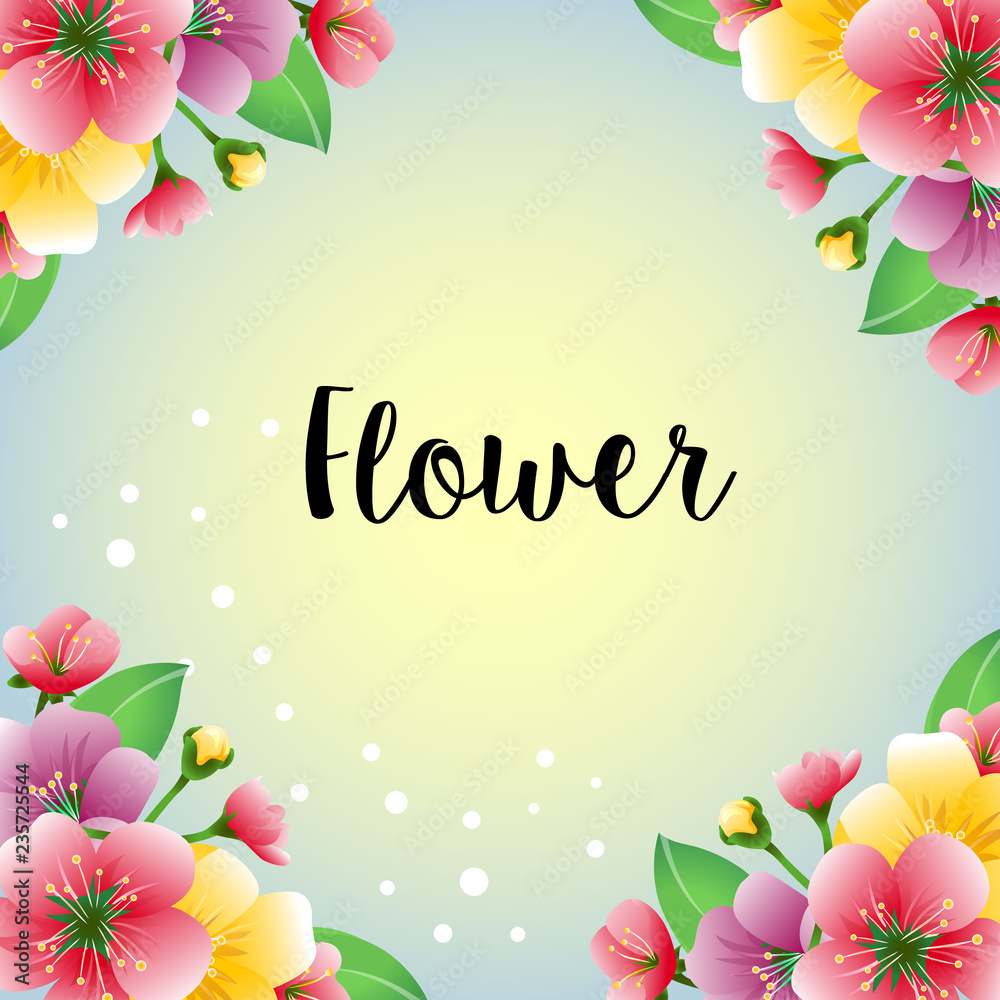 colored colorful flower card