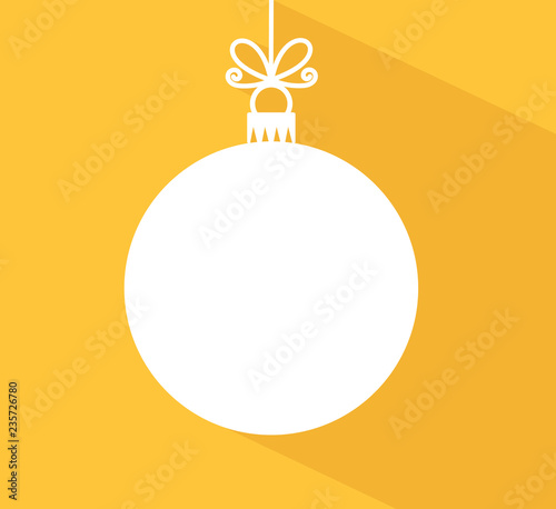 Christmas bauble with long shadow