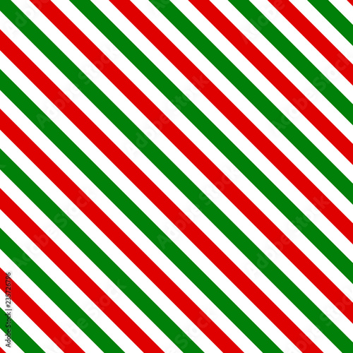Carta da parati a righe - Carta da parati Red and green Christmas stripes geometric pattern