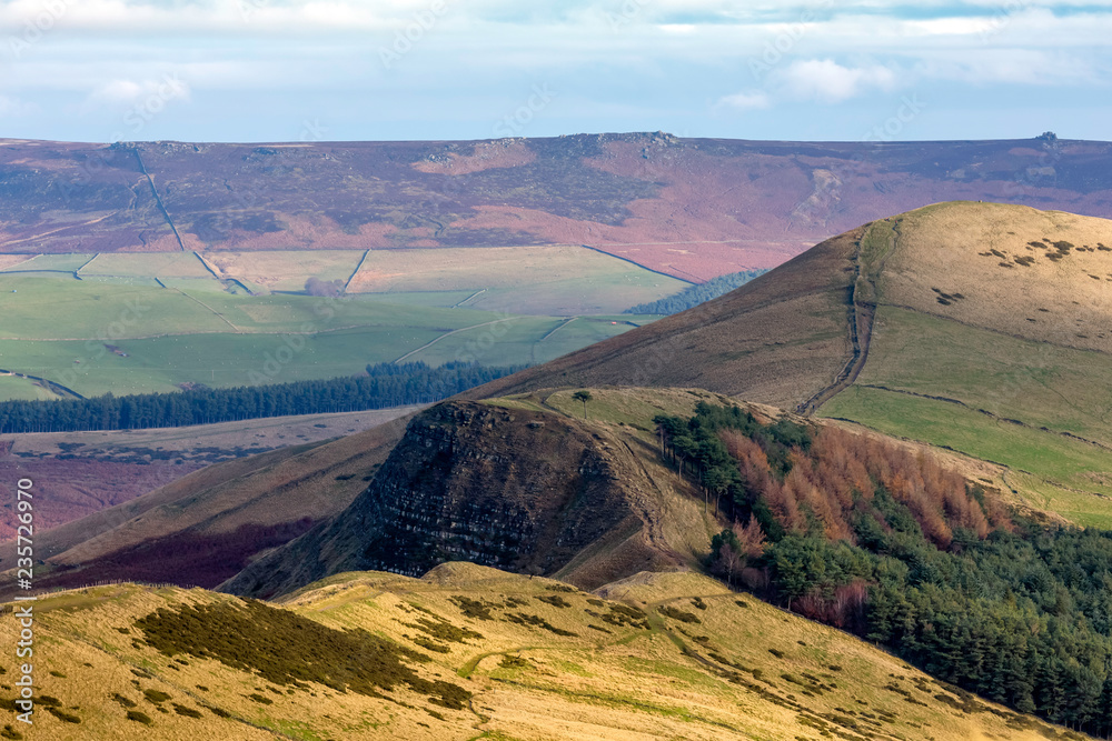 views from Mam Tor and the great ridge, Castleton, Derbyshire
