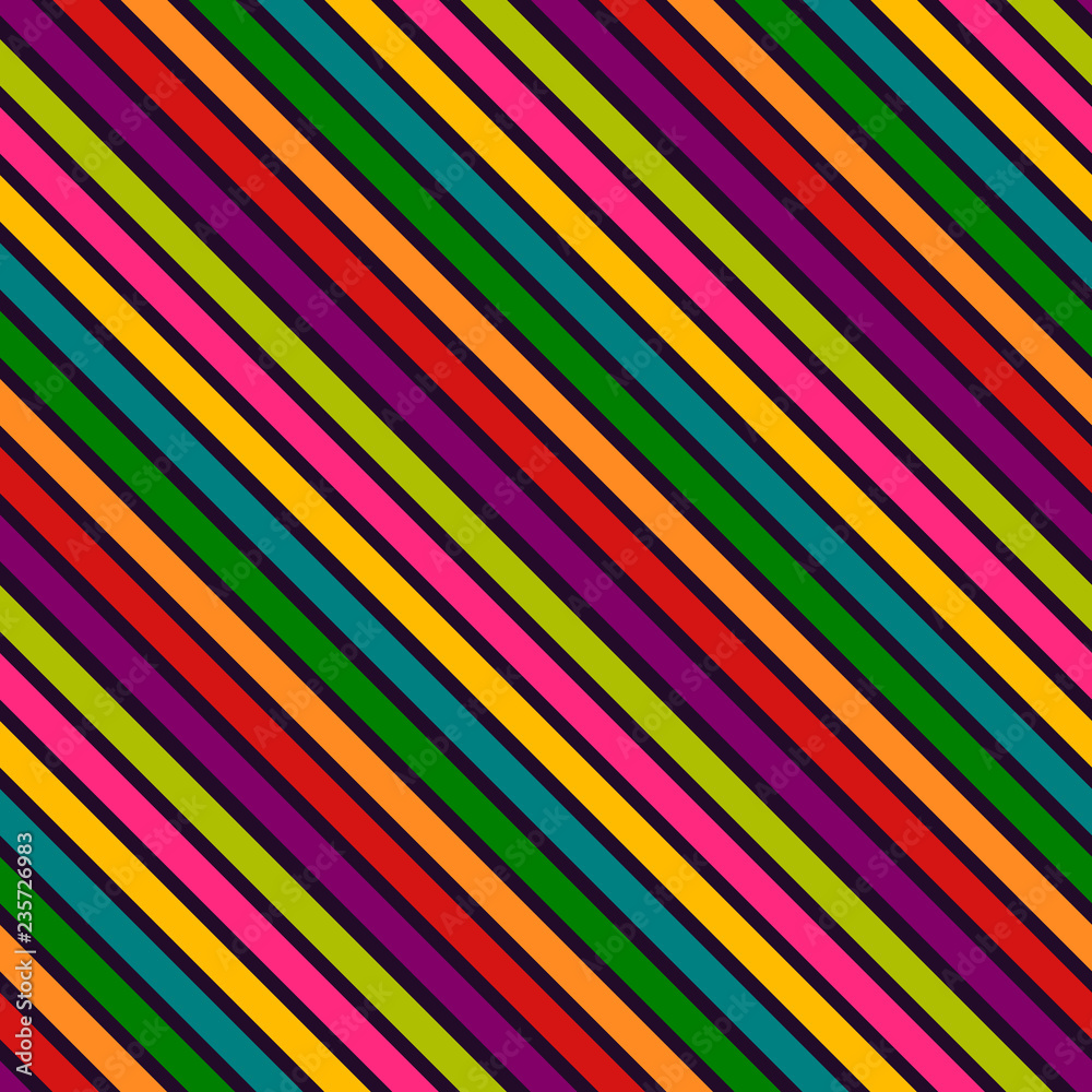 Colorful striped seamless geometric pattern.