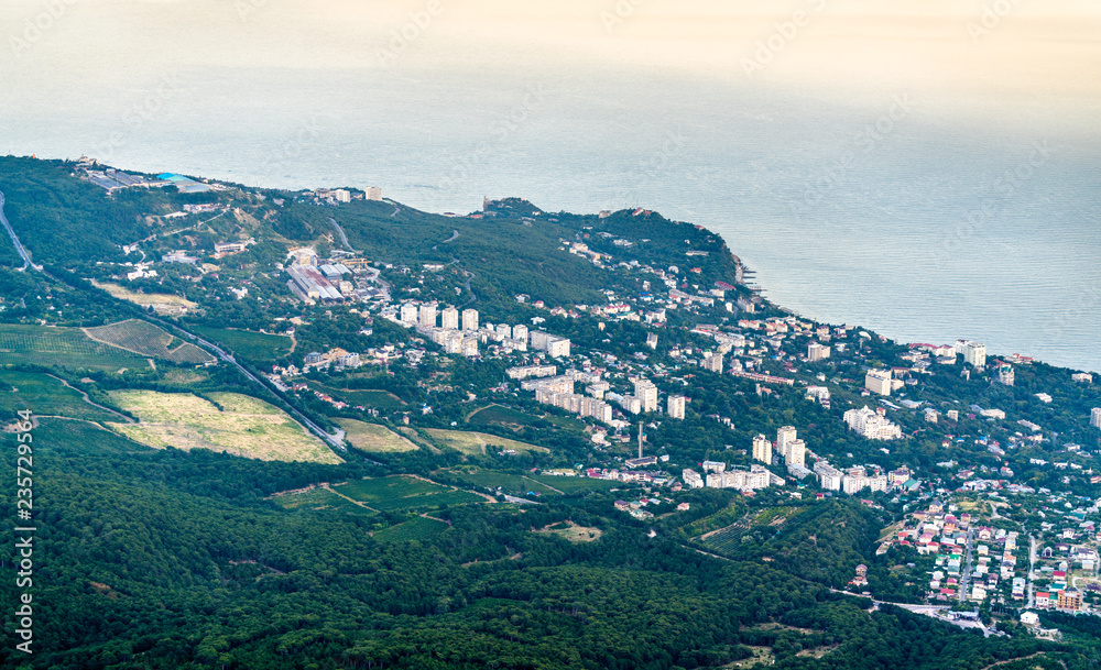 View of Yalta from Ai-Petri mountain in Crimea