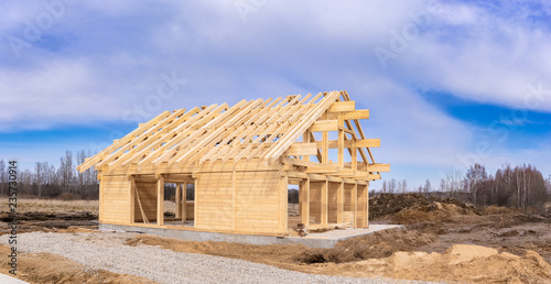 Home construction. The fram...