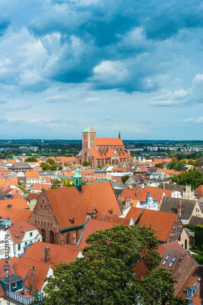 Fototapeta premium Church St. Nicholas in Wismar, Germany.