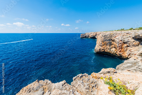 Binidali cliffs in Minorca, Balearic Islands, Spain. © Anibal Trejo