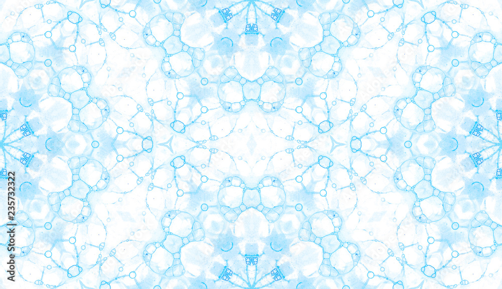 Blue seamless pattern. Attractive delicate soap bu Blue seamless pattern. Attractive delicate soap bu