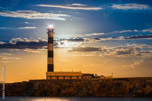 Artrutx Lighthouse in Minorca, Spain.