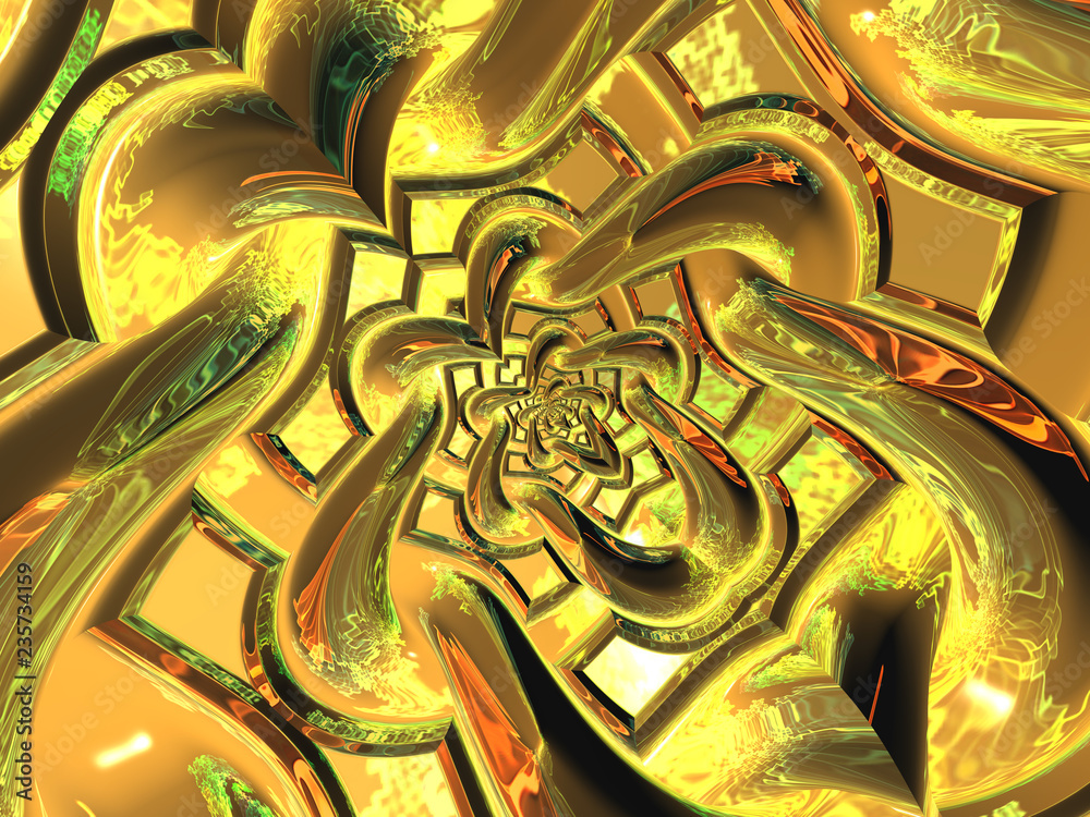 Beautiful abstract swirl for art projects, cards, business, posters. 3D illustration