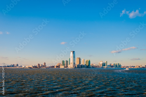 Jersey Shore as seen from Hudson River in New York  United States.