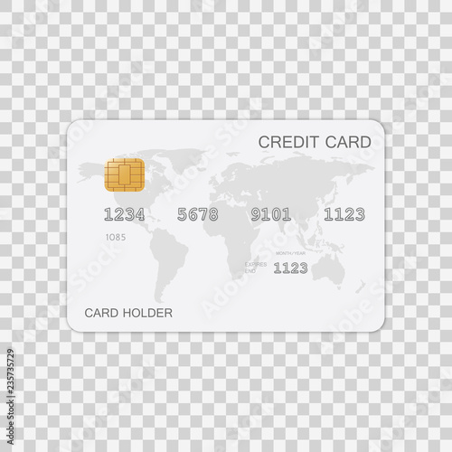 credit card on transparent background