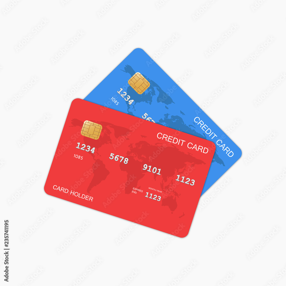 Vector Credit Cards isolated Vector Credit Cards isolated