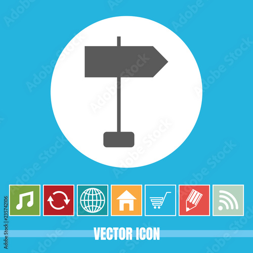 very Useful Vector Icon Of Road Sign with Bonus Icons Very Useful For Mobile App, Software & Web